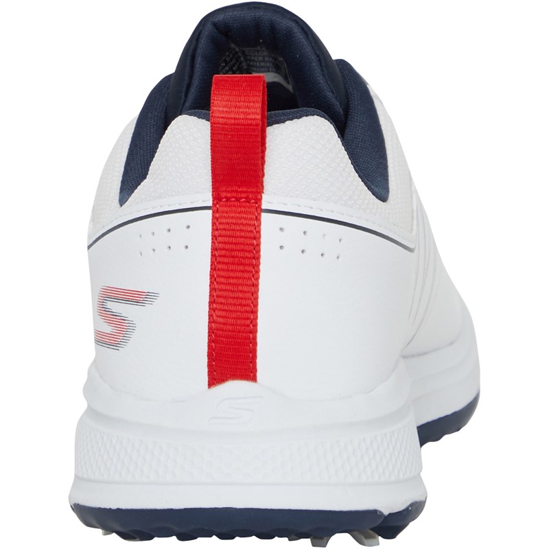 SKECHERS Mens Go Golf Torque Waterproof Golf Shoes White/Navy/Red