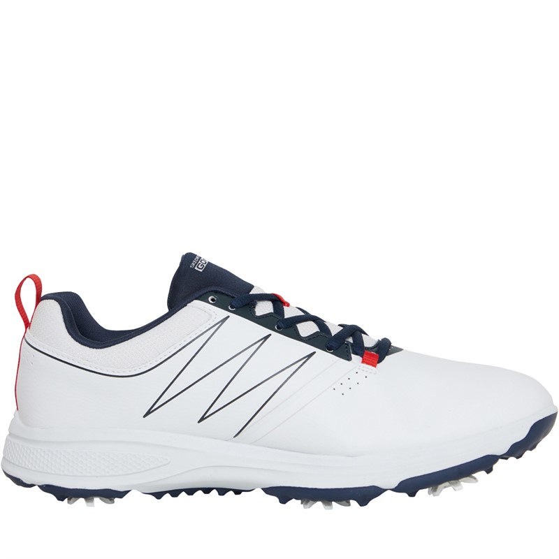 SKECHERS Mens Go Golf Torque Waterproof Golf Shoes White/Navy/Red