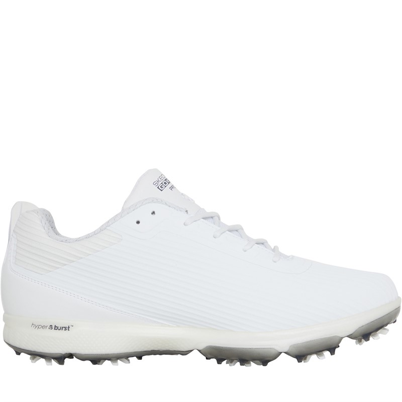 SKECHERS Mens Go Golf Pro 5 Hyper Arch Fit Waterproof Golf Shoes White/Grey