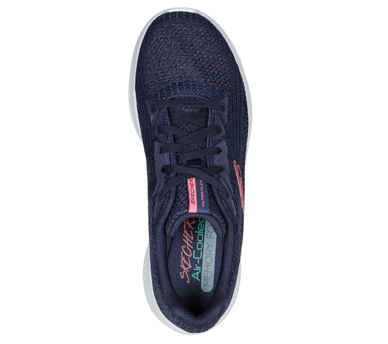 SKECHERS Damen Ultra Flex 3.0 Best Time Sneaker Marine