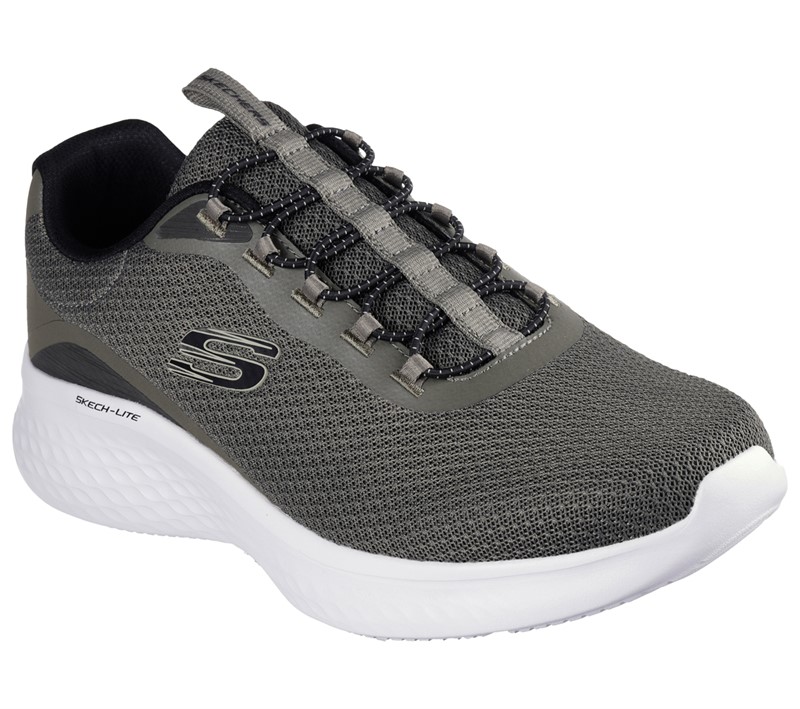 SKECHERS Herren Skech-Lite Pro Opm Sneaker Oliv/Schwarz