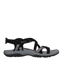 SKECHERS Dames Reggae Smalle Zon Array Sandalen Zwart