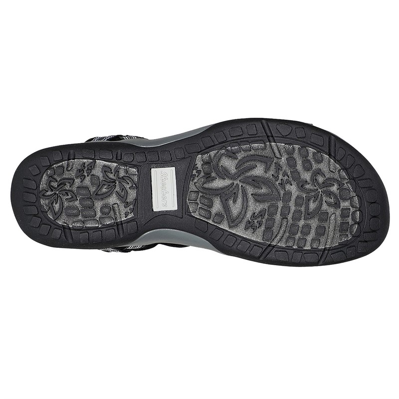 SKECHERS Damskie Reggae Sun Array Sandały Czarny