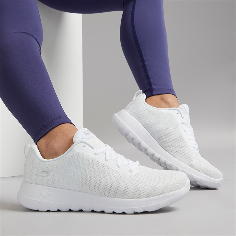 SKECHERS Womens Go Walk Joy Aurelia Trainers White/White