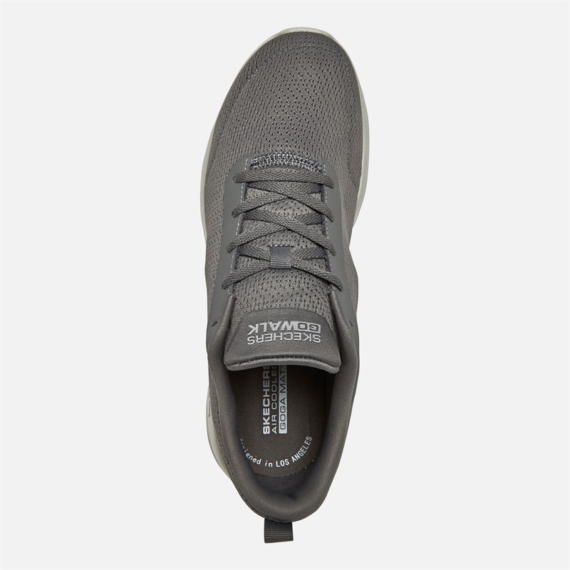 SKECHERS Mens Go Walk Max Adir Trainers Charcoal/White