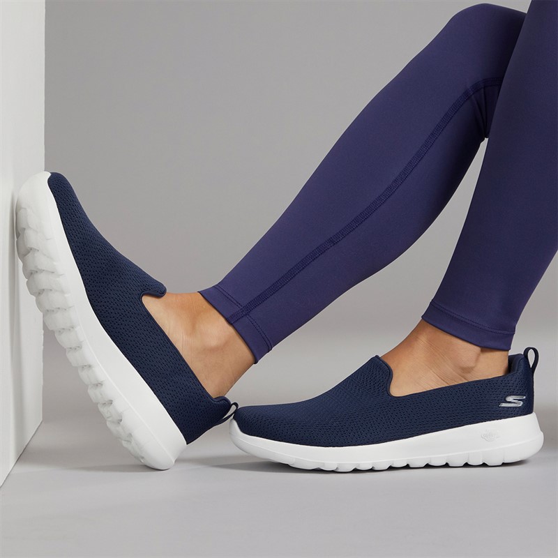SKECHERS Womens Go Walk Joy Jaylene Trainers Navy/White