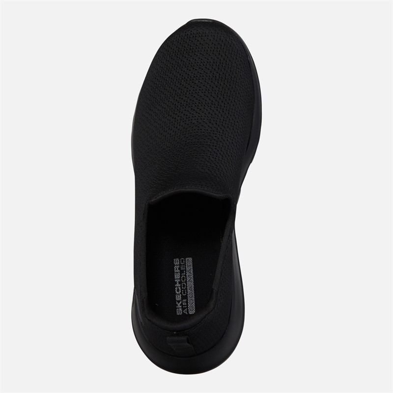 SKECHERS Mens Go Walk Max Ben Trainers Black/Black