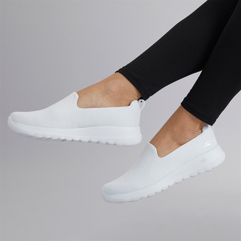 SKECHERS Womens Go Walk Joy Jaylene Trainers White/White