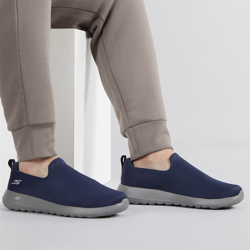 SKECHERS Mens Go Walk Max Ben Trainers Navy/Grey - Size 13