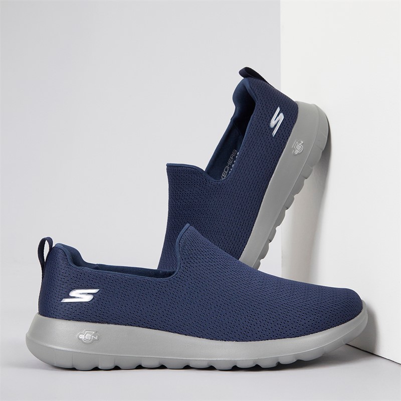 SKECHERS Mens Go Walk Max Ben Trainers Navy/Grey - Size 9