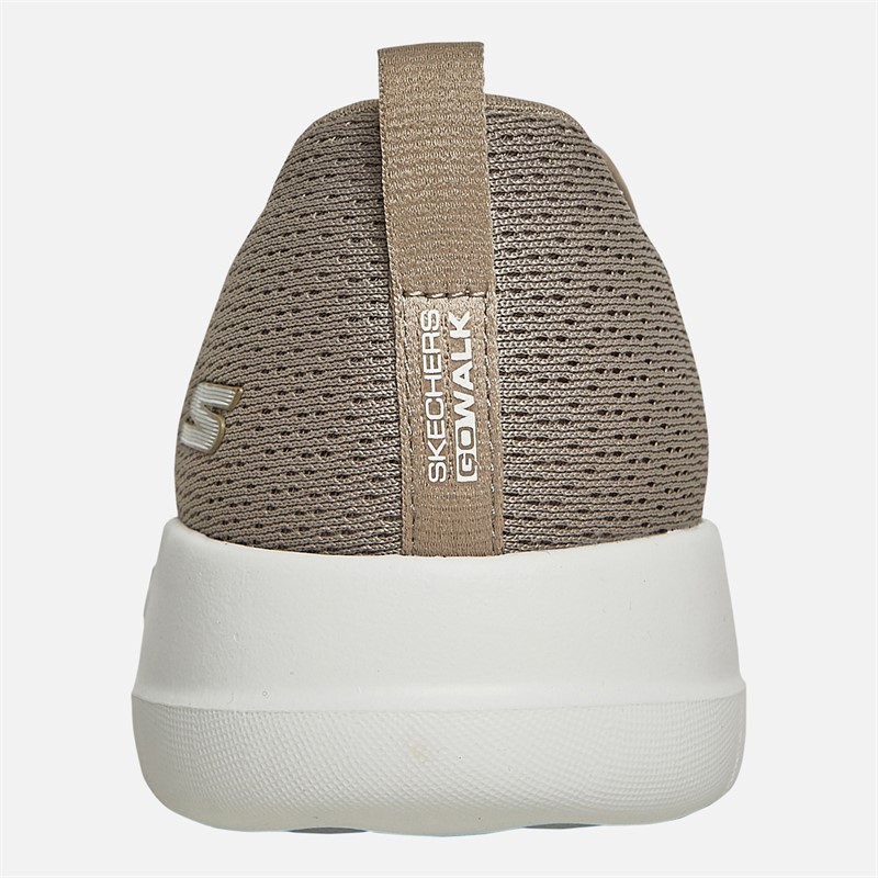 SKECHERS Womens Go Walk Joy Jaylene Trainers Taupe/White