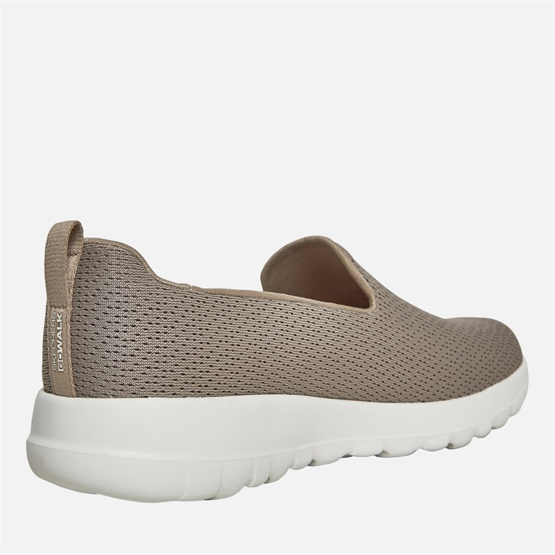 SKECHERS Womens Go Walk Joy Jaylene Trainers Taupe/White