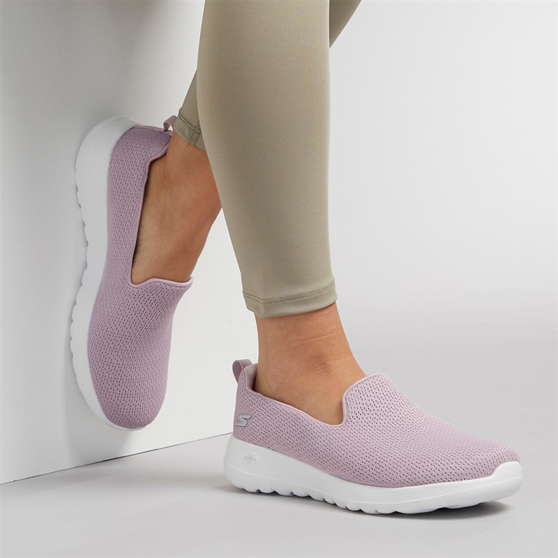 SKECHERS Womens Go Walk Joy Jaylene Trainers Mauve/White