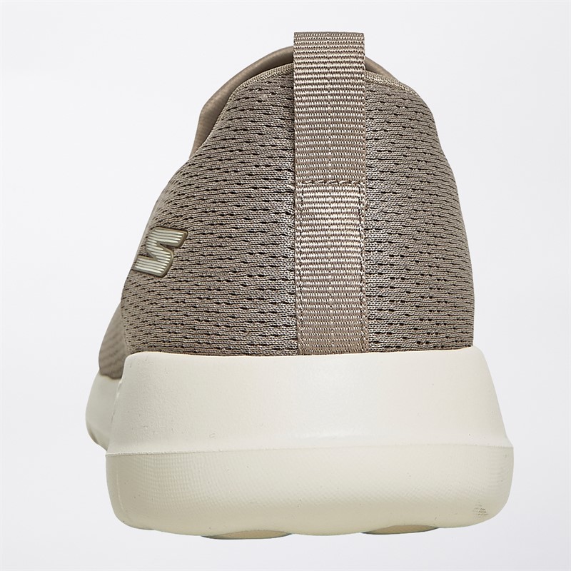 SKECHERS Mens Go Walk Max Ben Trainers Taupe/White