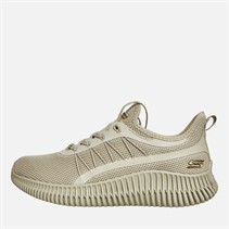SKECHERS Womens Bobs Sport Geo New Aesthetics Trainers Taupe