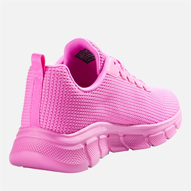SKECHERS Womens Skechers Bobs Sport B Flex Visionary Essence Trainers Hot Pink