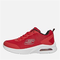 SKECHERS Junior Boys Microspec Max Kaptix Trainers Red/White