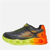 SKECHERS Boys S Lights Vortex 2.0 Quantroid Trainers Black/Multi