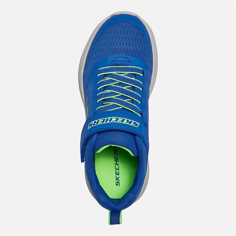 SKECHERS Boys Go Run 400 V2 Goltran Trainers Blue/Lime