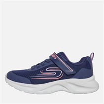 SKECHERS Girls Dynamatic Nonstop Speed Trainers Navy/Lavender