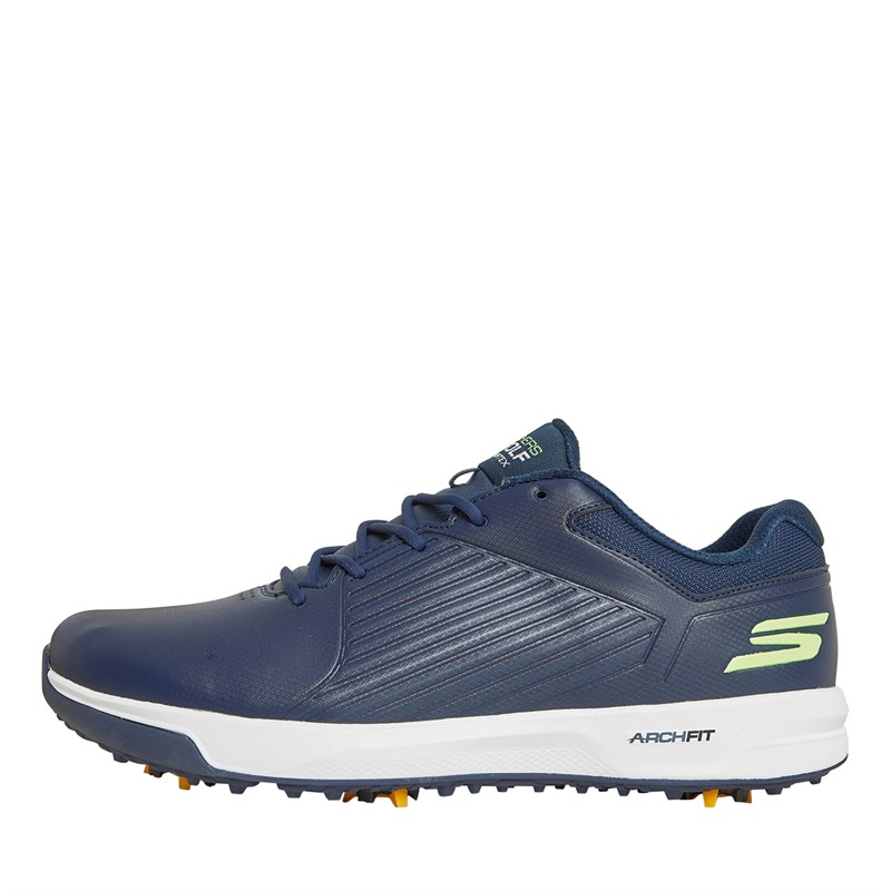 SKECHERS Mens Go Golf Arch Fit Elite Vortex Golf Shoes Navy/Lime