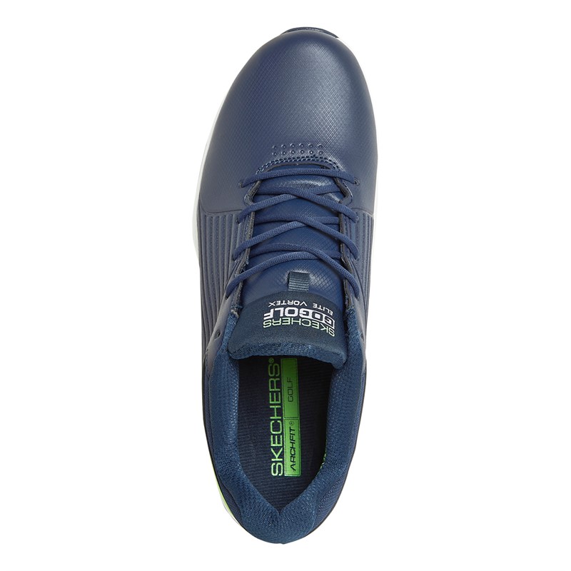 SKECHERS Mens Go Golf Arch Fit Elite Vortex Golf Shoes Navy/Lime