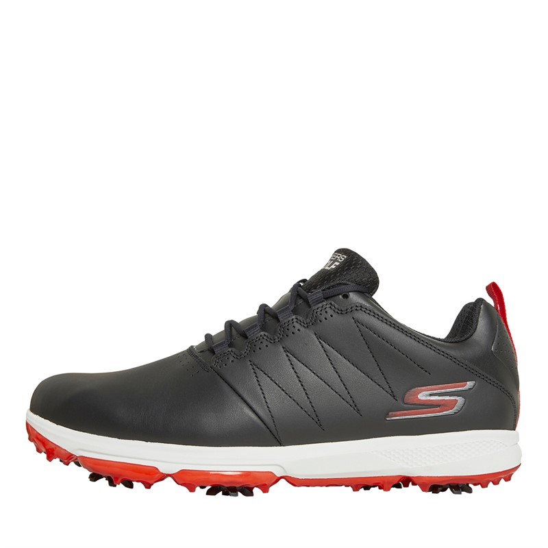 SKECHERS Mens Go Golf Pro 4 Legacy Waterproof Golf Shoes Black/Red