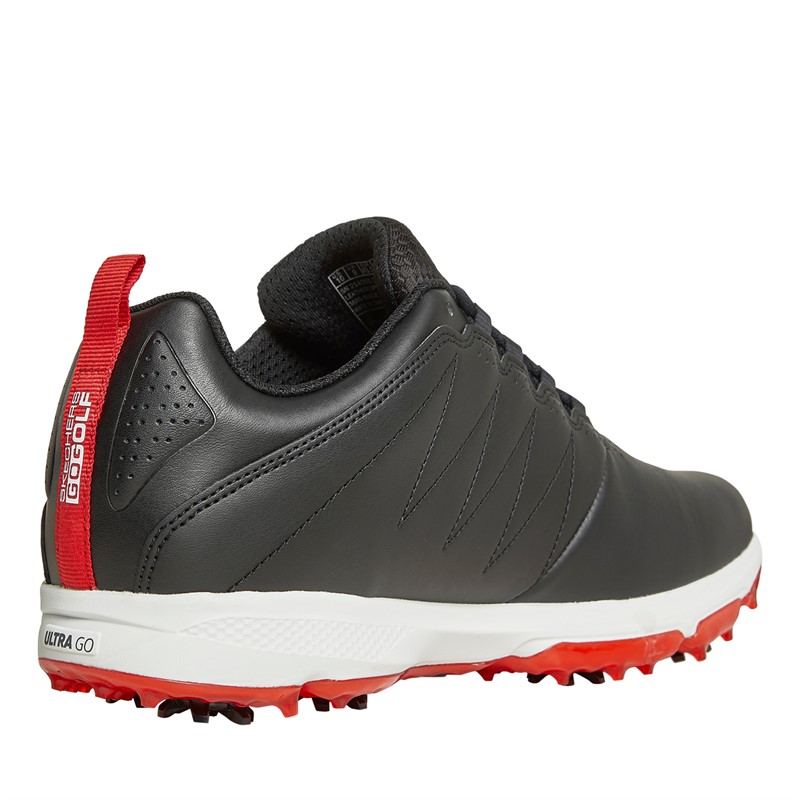 SKECHERS Mens Go Golf Pro 4 Legacy Waterproof Golf Shoes Black/Red