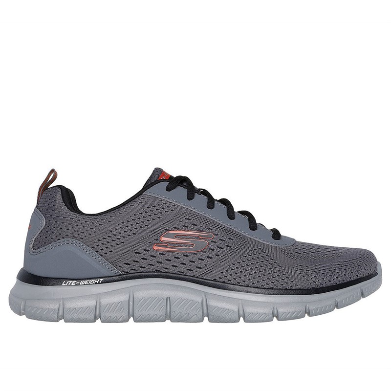 SKECHERS Męskie Track Leshur Trampki Odcienie szarości - Rozmiar 44