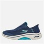 SKECHERS Womens Slip-Ins Go Walk Arch Fit 2.0 Trainers Navy/Aqua