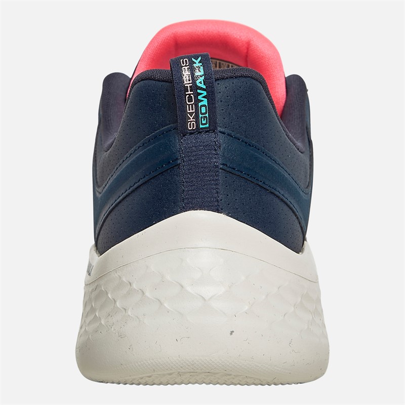 SKECHERS Womens Go Walk Flex Caley Trainers Navy/White/Pink