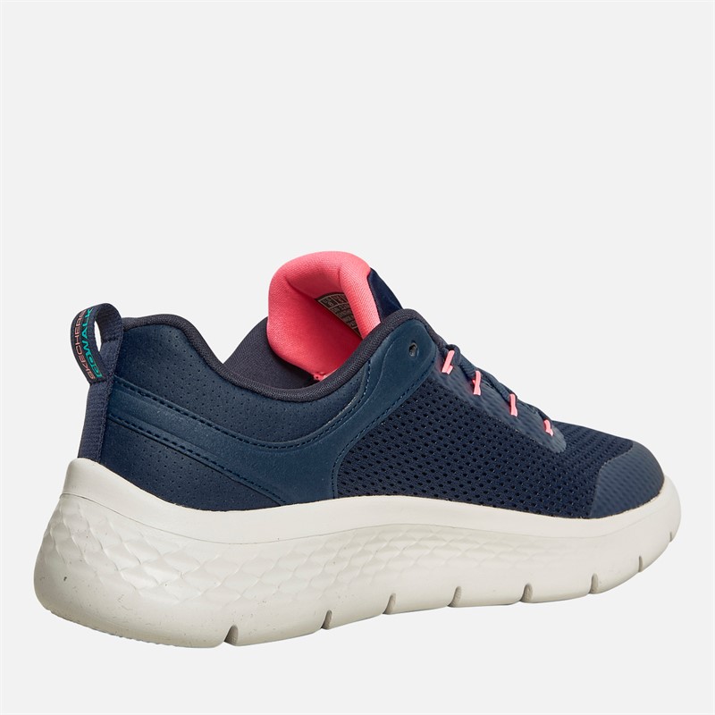 SKECHERS Womens Go Walk Flex Caley Trainers Navy/White/Pink