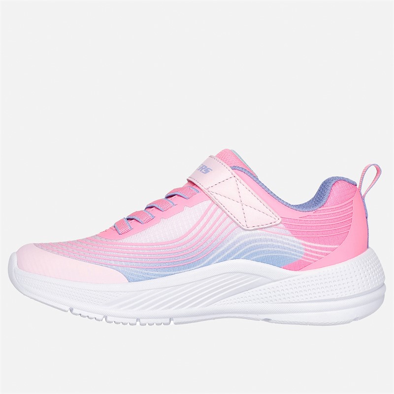 SKECHERS Junior Girls Microspec Advance Trainers Pink