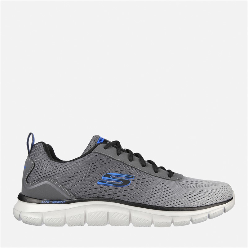 SKECHERS Mens Track Ripkent Trainers Charcoal/Grey