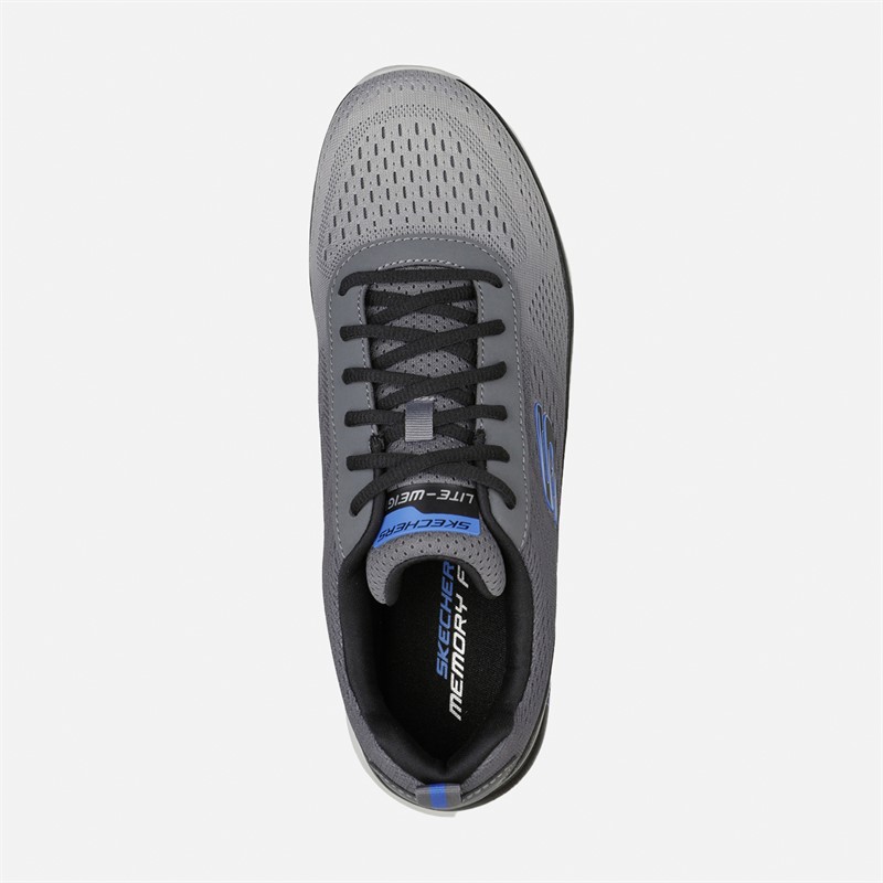 SKECHERS Mens Track Ripkent Trainers Charcoal/Grey