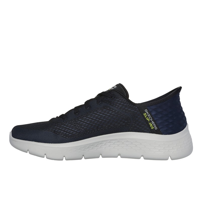 SKECHERS Mens Slip-Ins Go Walk Flex New World Trainers Navy/White/Lime