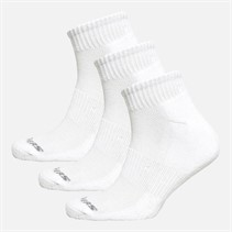 SKECHERS Mens Three Pack Quarter Socks White