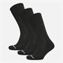 SKECHERS Mens Three Pack Crew Socks Black