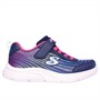 SKECHERS Sneaker Mädchen Wellendesign Glitzer-Druck Gore & Riemen Wasserdicht Marineblau Mehrfarbig
