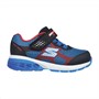 SKECHERS Sneaker Junge S Lights Rapid Charge Leuchtend Gore & Riemen Schwarz Rot Blau