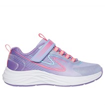 SKECHERS Go Run Accelerate Bungee And Strap Glitter Mesh sneakersy dla dziewczynki kolor lawendowy wielokolorowy