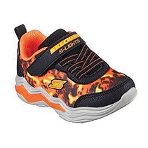 SKECHERS Baskets lumineuses Gore & Strap nourrissons Garçon Erupters IV Noir Orange