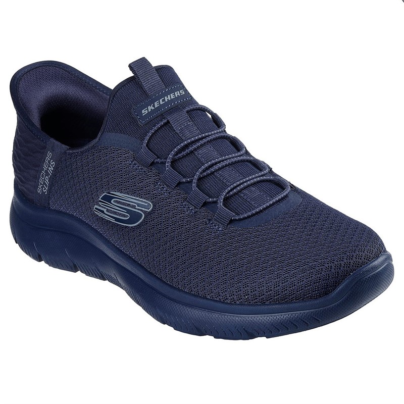 SKECHERS Herren Summits High Range Slip In Sneaker Dunkelblau