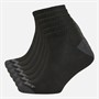SKECHERS Mens Six Pack Quarter Socks Black