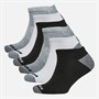 SKECHERS Mens Six Pack No Show Socks White/Black/Grey