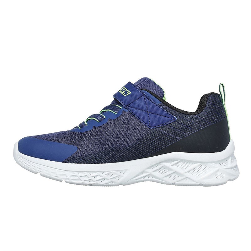 SKECHERS Baskets Microspec II Zovrix Garçon Marine Noir Citron Vert