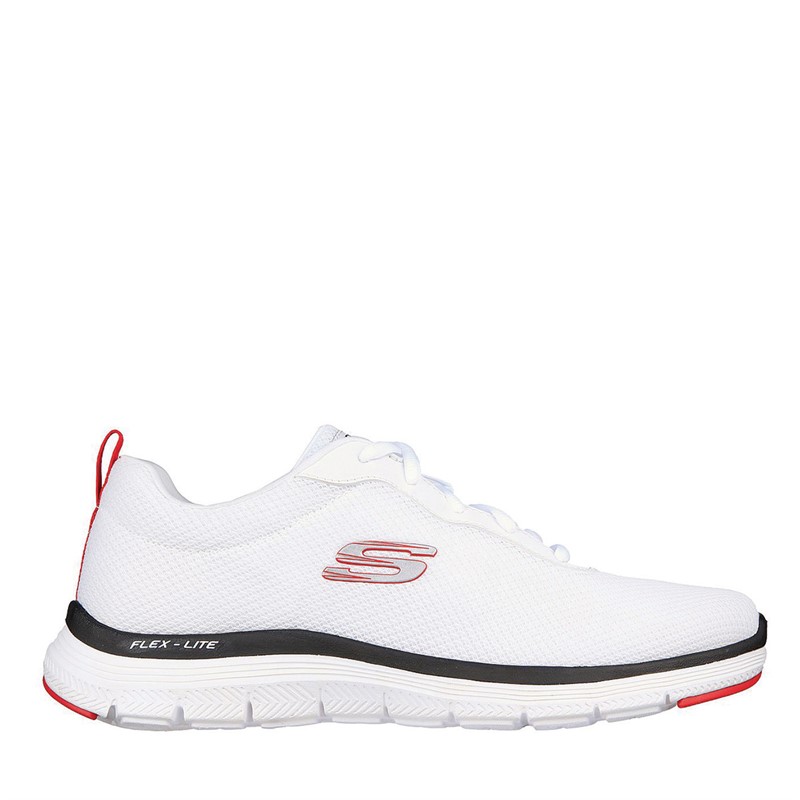 SKECHERS Baskets Flex Advantage 4.0 Providence Homme Blanc/Noir/Rouge
