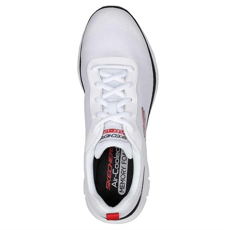 SKECHERS Baskets Flex Advantage 4.0 Providence Homme Blanc/Noir/Rouge