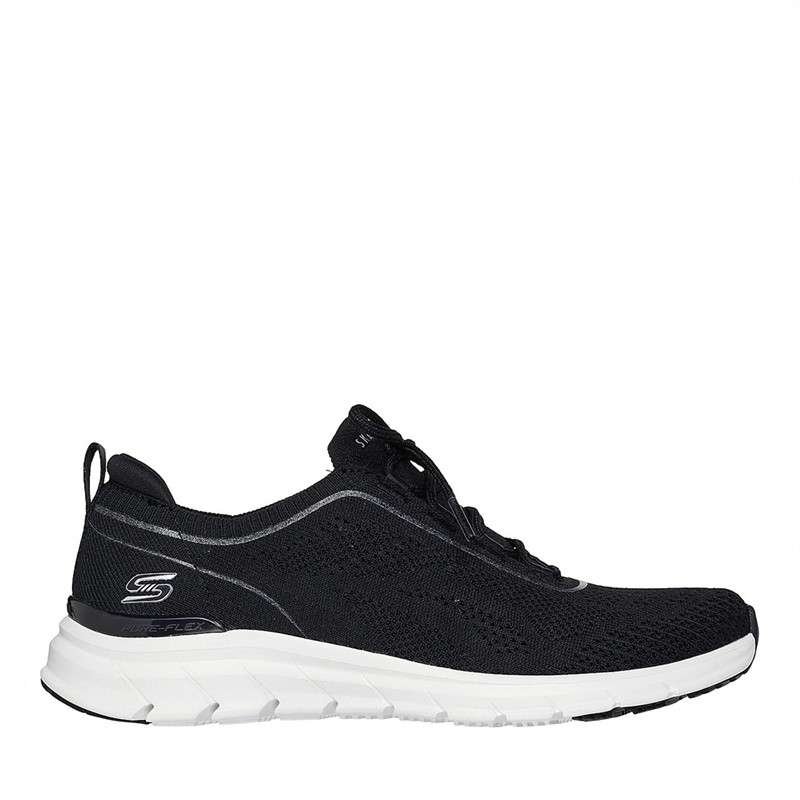 SKECHERS Dames Pure Flex Midnight Star Sneakers Zwart - Maat 36