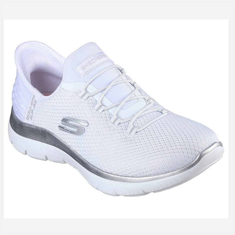 SKECHERS Damen Slip In Summits Sneaker Weiss